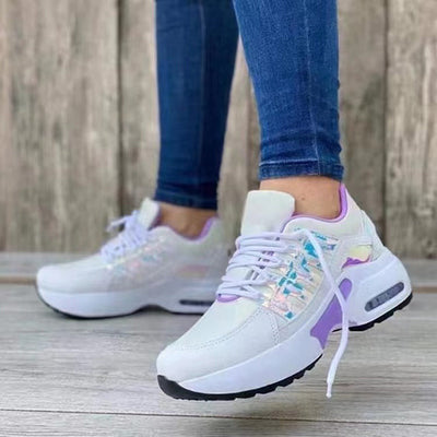 Air Flow | Casual Sneakers Met Dempende Hak Voor Dames